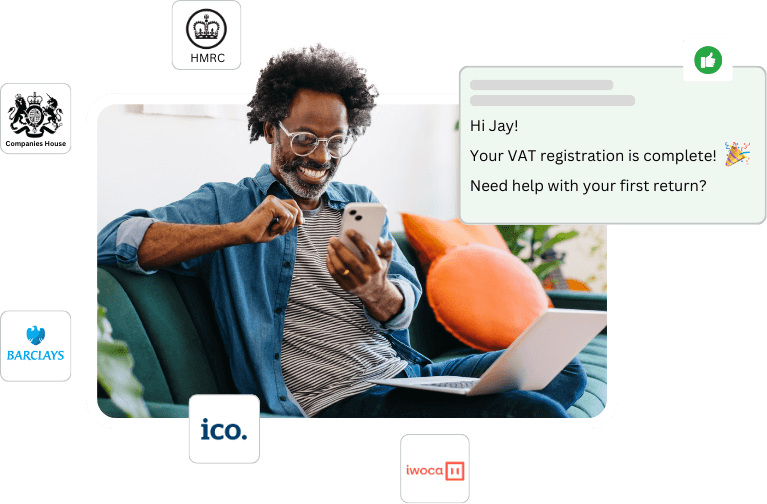 Entrepreneur connecting with Online Filings to manage UK company services and support