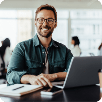 Entrepreneur completing a company filing through Online Filings fully digital platform with no paper forms or delays