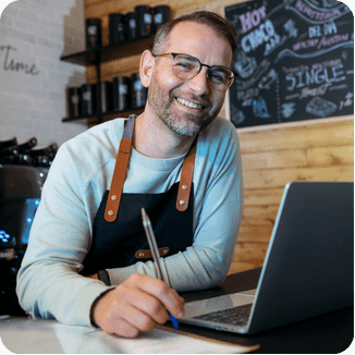 Entrepreneur quickly submitting tax information through Online Filings’ secure, HMRC-recognised software as an official tax agent