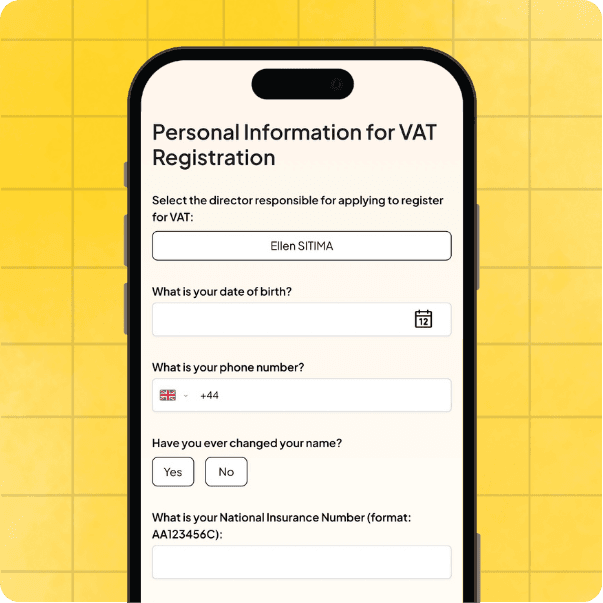 Mobile view of Online Filings platform for submitting a VAT return to HMRC